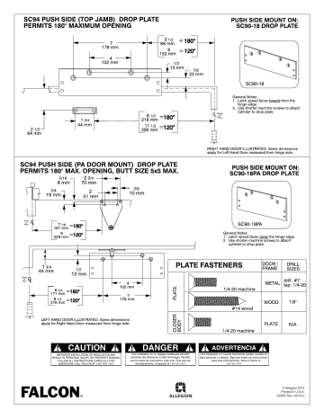 Falcon SC90A Manuel utilisateur | Fixfr