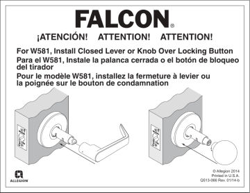 Falcon W Manuel utilisateur | Fixfr