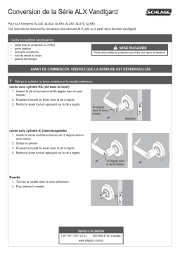 Schlage ALX Manuel utilisateur