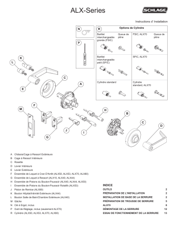 Schlage ALX Manuel utilisateur | Fixfr