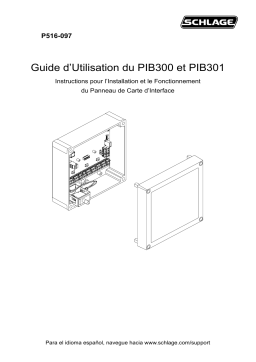 Schlage PIB300 Mode d'emploi