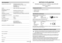 Globaltronics GT-LC-200led 200 LED Light Chain Manuel utilisateur