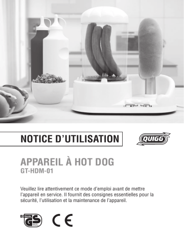 Quigg GT-HDM-01 Hot Dog Maker Manuel utilisateur | Fixfr