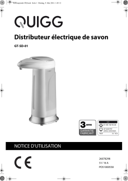 Quigg GT-SD-01 Soap Dispenser Manuel utilisateur