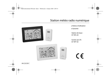 GT-WS-20 | Globaltronics GT-WT-02 Weather Station Manuel utilisateur | Fixfr