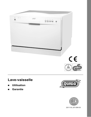 Quigg GT-DW-03 Dishwasher Compact Manuel utilisateur | Fixfr