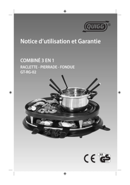 Quigg GT-RG-02 Raclette Grill 3-in-1 Manuel utilisateur