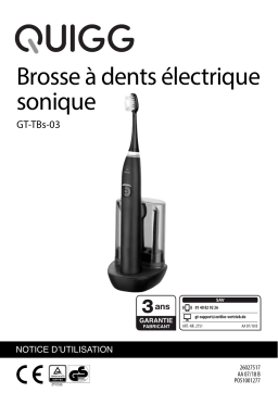 Quigg GT-TBs-03 Sonic Toothbrush Manuel utilisateur