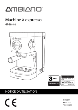 Ambiano GT-EM-02 Espresso Maker Manuel utilisateur