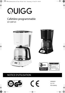 Quigg GT-CMT-01 Coffee Maker Manuel utilisateur