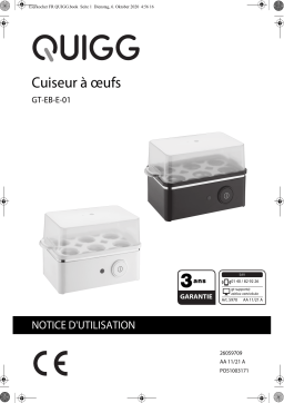 Quigg GT-EB-E-01 Egg Boiler Manuel utilisateur