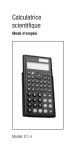 PANA D1-4 Scientific Calculator Manuel utilisateur