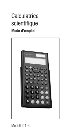 PANA D1-4 Scientific Calculator Manuel utilisateur | Fixfr