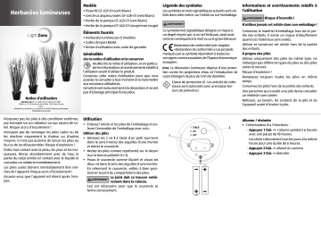 LightZone GT-LGP-01/GT-LGR-01/GT-LGD-01 LED grass Manuel utilisateur | Fixfr