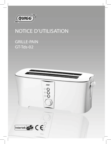 Quigg GT-Tds-02 Double Longslot Toaster Manuel utilisateur | Fixfr