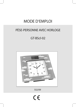 Globaltronics GT-BScl-02 Bathrom Scale / Pese-Personne Manuel utilisateur