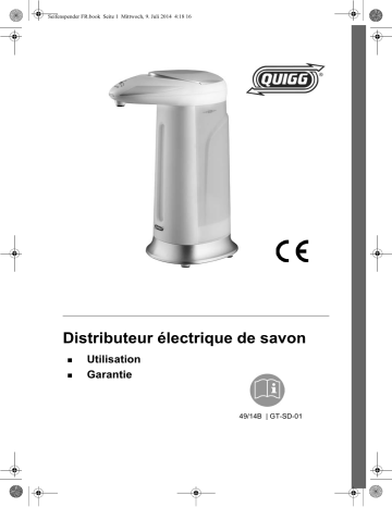 Quigg GT-SD-01 Soap Dispenser Manuel utilisateur | Fixfr