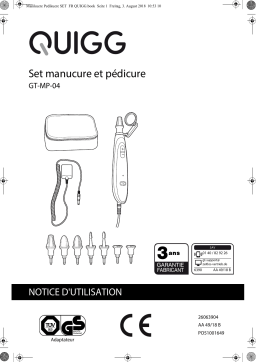 Quigg GT-MP-04 Manicure / Pedicure Set Manuel utilisateur