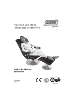 Quigg GT-MS-01 Massage Chair Manuel utilisateur