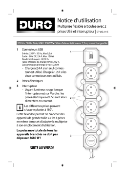 Duro GT-WSL-01-E Flexible Socket Bar Manuel utilisateur