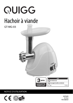 Quigg GT-MG-03 Meat Grinder Manuel utilisateur