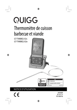 Quigg GT-TMBBQ-02s/GT-TMBBQ-02e Wireless Barbecue Thermometer Manuel utilisateur