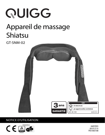 Quigg GT-SNM-02 Massager Manuel utilisateur | Fixfr