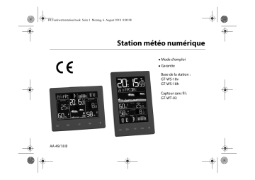 Globaltronics GT-WS-18v/GT-WS-18h/GT-WT-03 Weather Station, assorted Manuel utilisateur | Fixfr