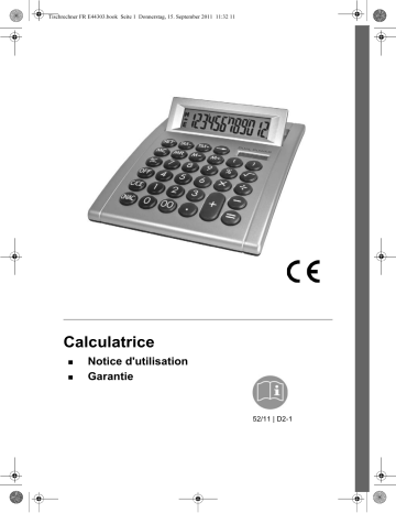 PANA D2-1 Calculator, Desktop Manuel utilisateur | Fixfr