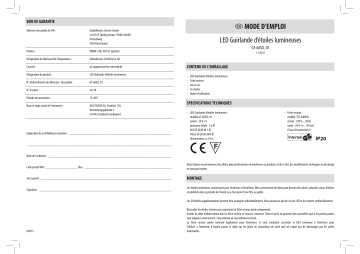 Globaltronics GT-160NL-01/GT-60SCL-01/GT-60FCL-01/GT-96IL-01 LED Netlight assortment Manuel utilisateur | Fixfr