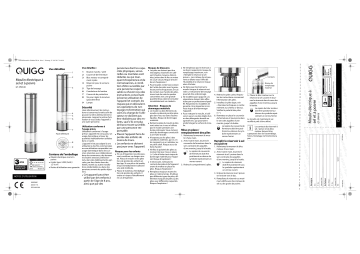 Quigg GT-SPM-08 Salt/Pepper Mill Manuel utilisateur | Fixfr