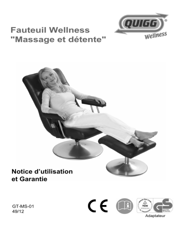 Quigg GT-MS-01 Massage Chair Manuel utilisateur | Fixfr