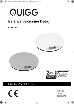 Quigg GT-KSg-08 Kitchen Scale Manuel utilisateur