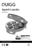 Quigg GT-CCM-01 Cup Cake Maker Manuel utilisateur