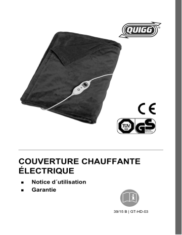 Quigg GT-HD-03 Electric Blanket Manuel utilisateur | Fixfr