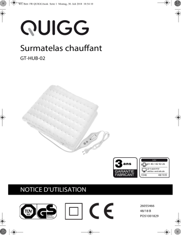 Quigg GT-HUB-02 Heating Underbed Manuel utilisateur | Fixfr