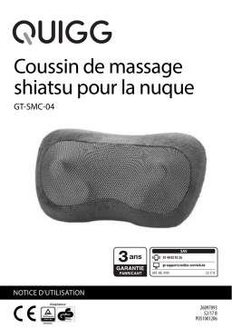 Quigg GT-SMC-04 Shiatsu Massage Cushion Manuel utilisateur