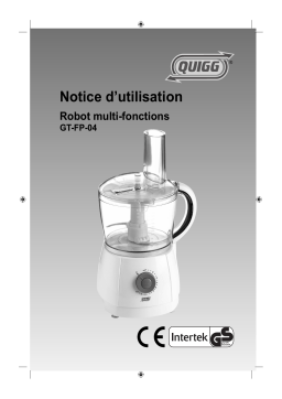 Quigg GT-FP-04 Food Processor Manuel utilisateur