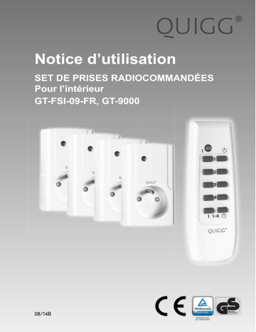 Quigg GT-9000_GT-FSI-09-FR Indoor Remote Control Socket Manuel utilisateur | Fixfr