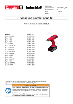 Desoutter ELC 12-600-P-W (6151661030) Battery Assembly Tool Mode d'emploi