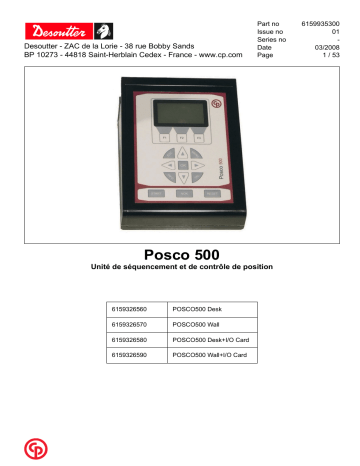 Posco 500 (6159326590) | Posco 500 (6159326580) | Desoutter Posco 500 (6159326560) Electric Assembly System Manuel du propriétaire | Fixfr