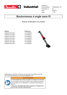 Desoutter EABA 45-330 QRX (6151660820) Battery Assembly Tool Mode d'emploi