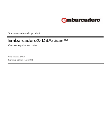 Embarcadero DBARTISAN XE3.5/9.2 Guide de démarrage rapide | Fixfr