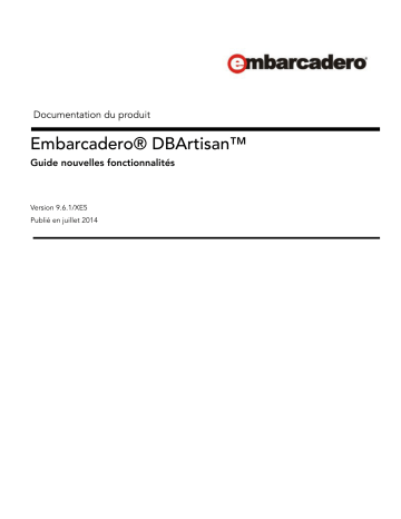 Embarcadero DBARTISAN XE5/9.6.1 Mode d'emploi | Fixfr