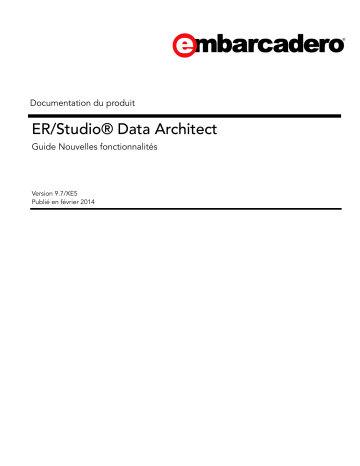 Embarcadero ER/STUDIO DATA ARCHITECT 9.7 Mode d'emploi | Fixfr
