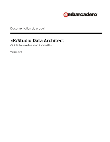 Embarcadero ER/STUDIO DATA ARCHITECT 9.7.1 Mode d'emploi | Fixfr