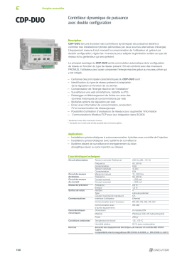 Circutor E51002. Dynamic power controller Fiche technique