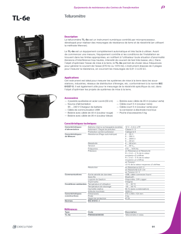 Circutor P6062200A0000 Earth resistance meter Fiche technique | Fixfr