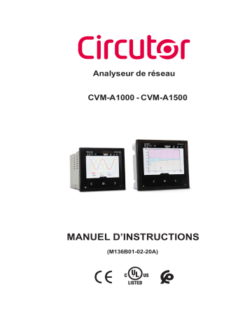 Circutor CVM-A Power analyzer Manuel du propriétaire | Fixfr