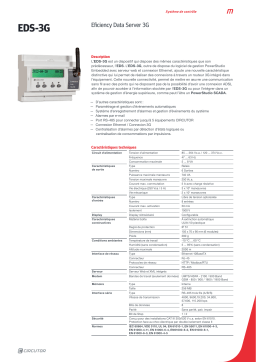 Circutor EDS-3G Energy manager Fiche technique